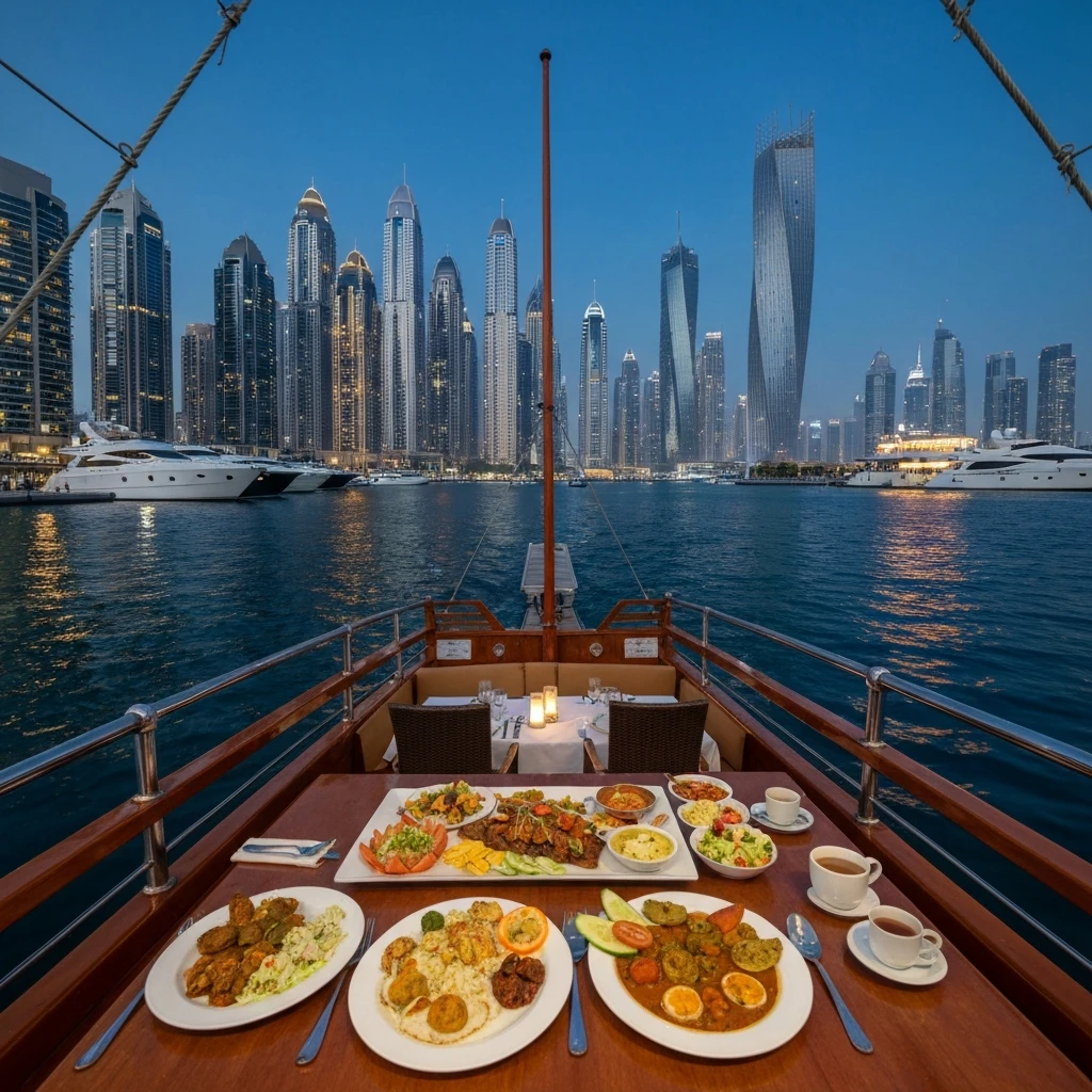 Indian luxury Dhow Cruise Dubai Marina - Photo 4 of 5