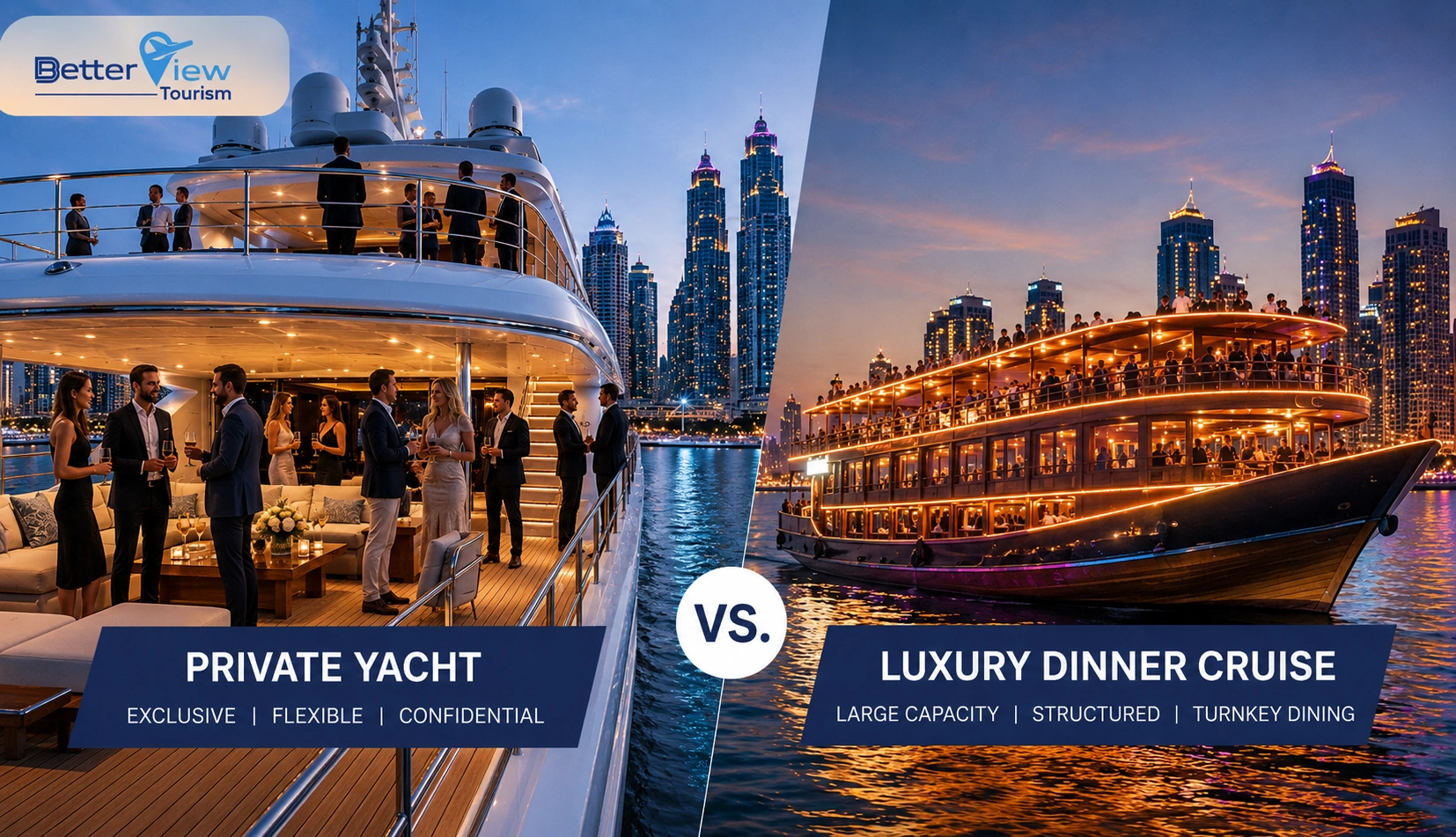 CORPORATE EVENT PRIVATE VS DINNER CRUISE